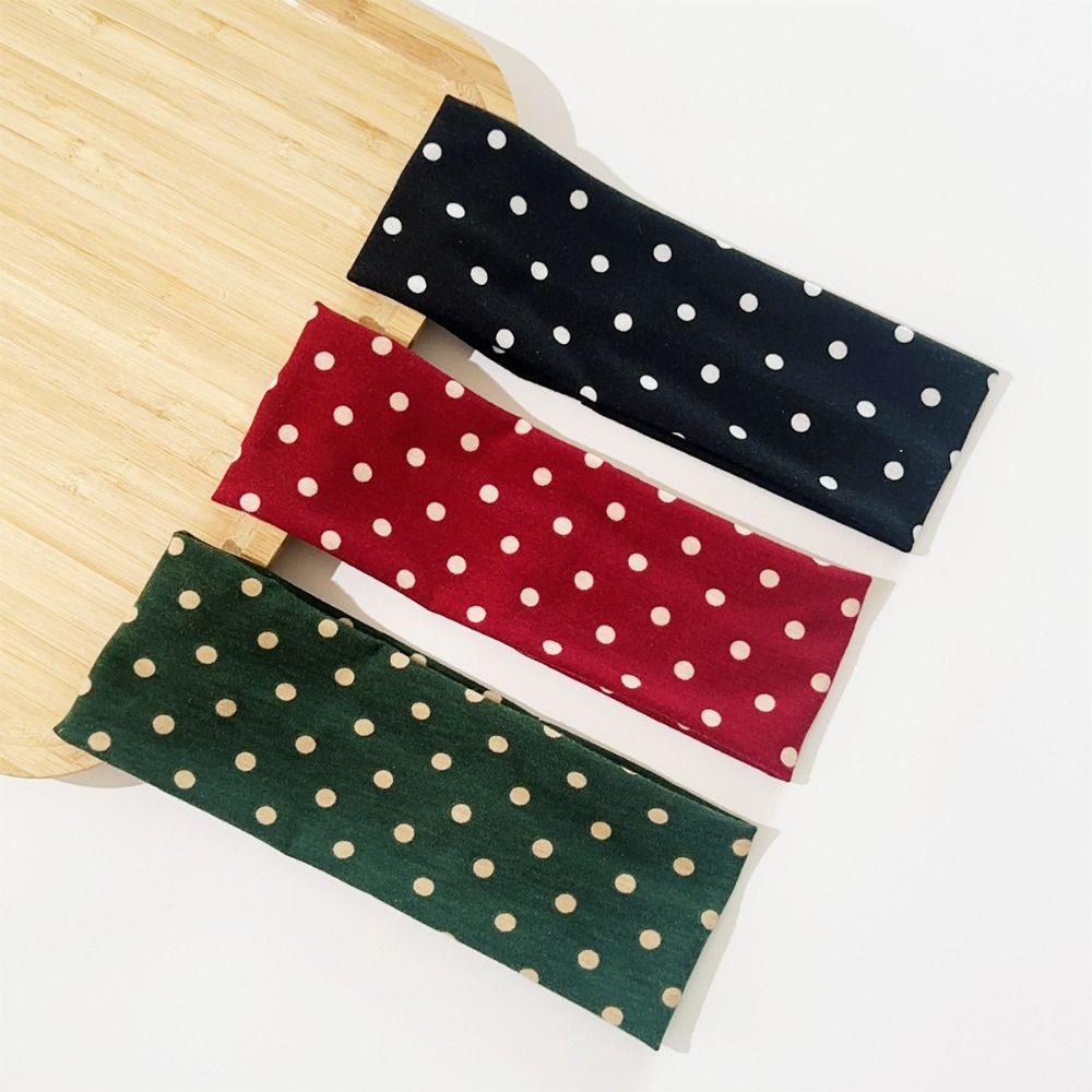 Stretch Strap Yoga - Retro Verstellbares Polka-Dot-Stirnband Elastisches Stretch-Yoga-Haarband Anti-Schweiß-Druck