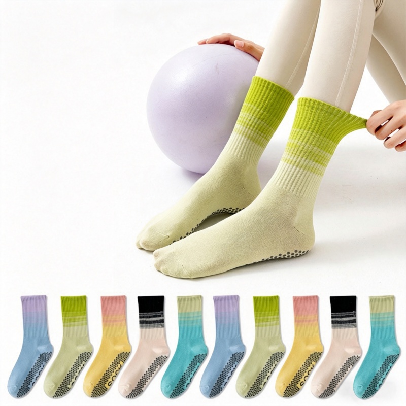 Yoga & Fitness Center - Dreamlikelin 1 Paar Damen-Yoga-Socken, Wadenlange Socken