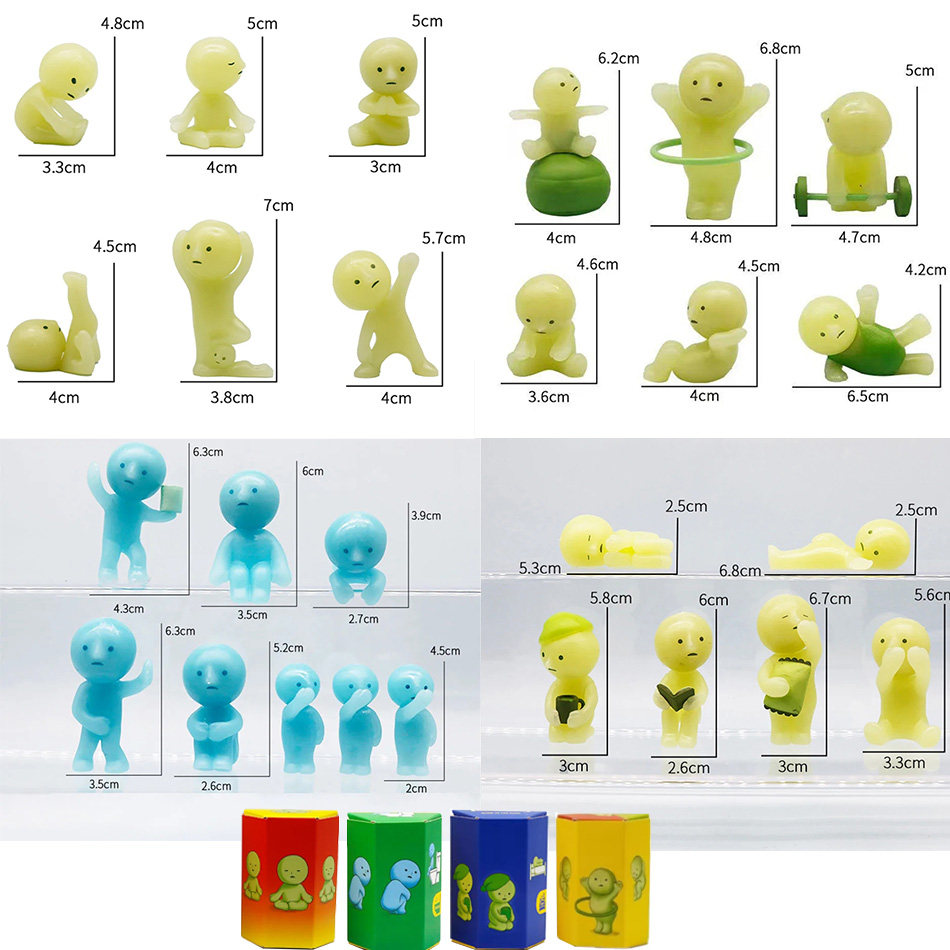 Yoga Fitness First - Leuchtende Mini-Figuren Blindbox-Puppenserie Yoga Schlafzimmer Fitness