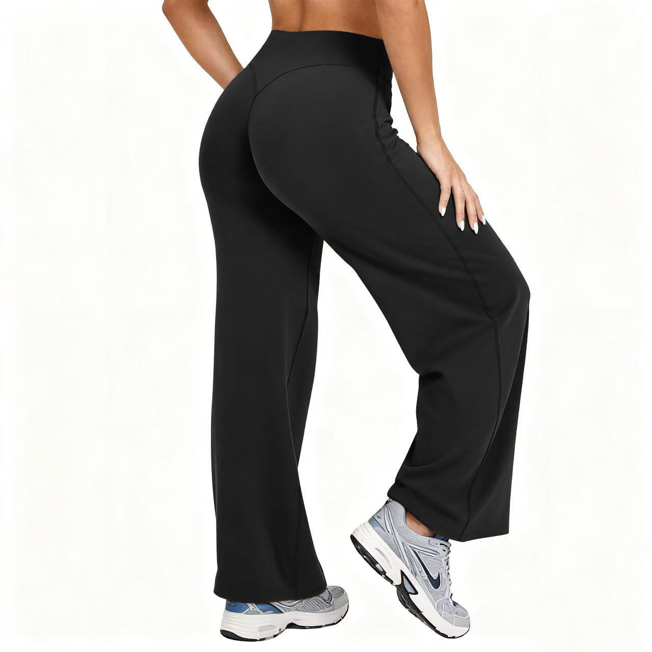 Yoga & Fitness Center - Damen Plus Size Yoga Weitbein-Hose Hohe
