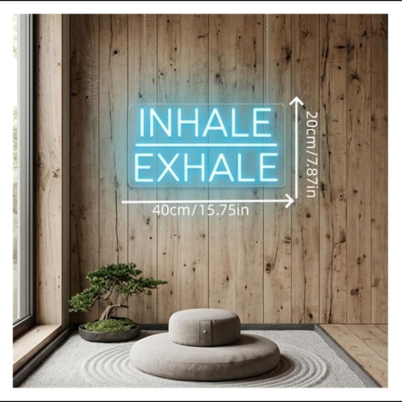 Inhale Exhale Neonschild, dimm – Yoga Fitness Power Yoga Bewertung und Preis