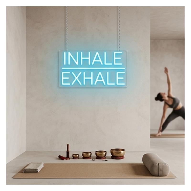 Inhale Exhale Neonschild, dimm – Yoga Fitness Power Yoga Bewertung und Preis