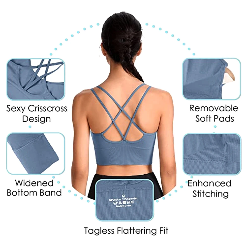 1PC Baumwolle Sport Bhs Frauen – Yoga Fitness Girl Bewertung und Preis