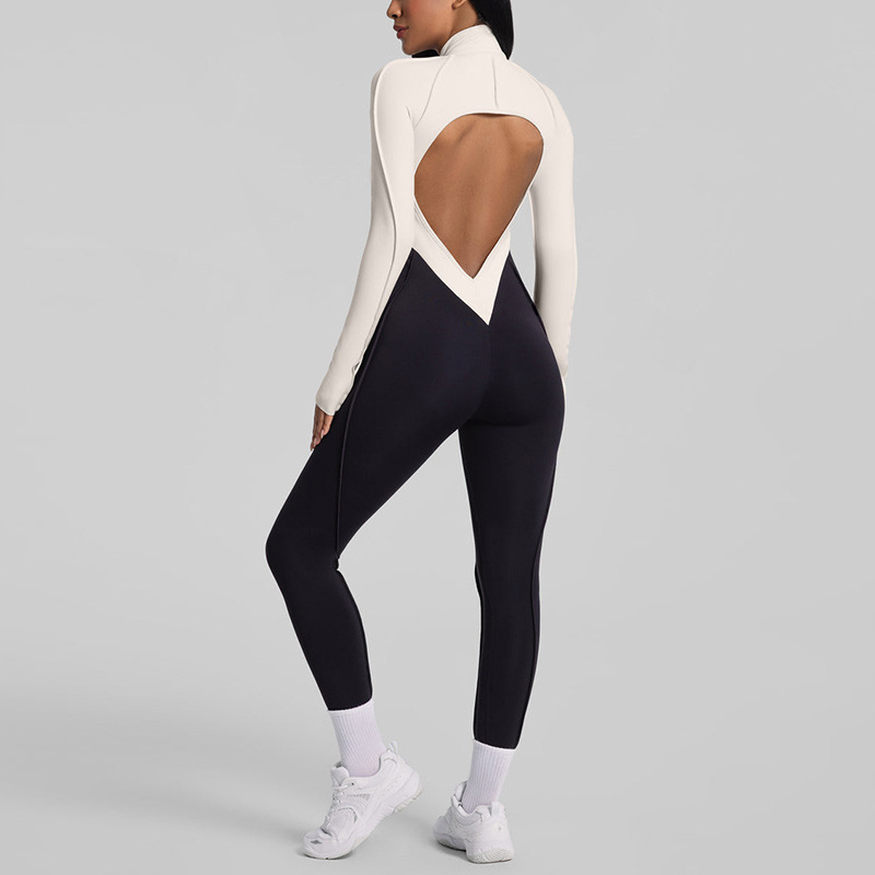 Sandalen-Yoga-Jumpsuit mit Rüc – Yoga Fitness Girl Bewertung und Preis