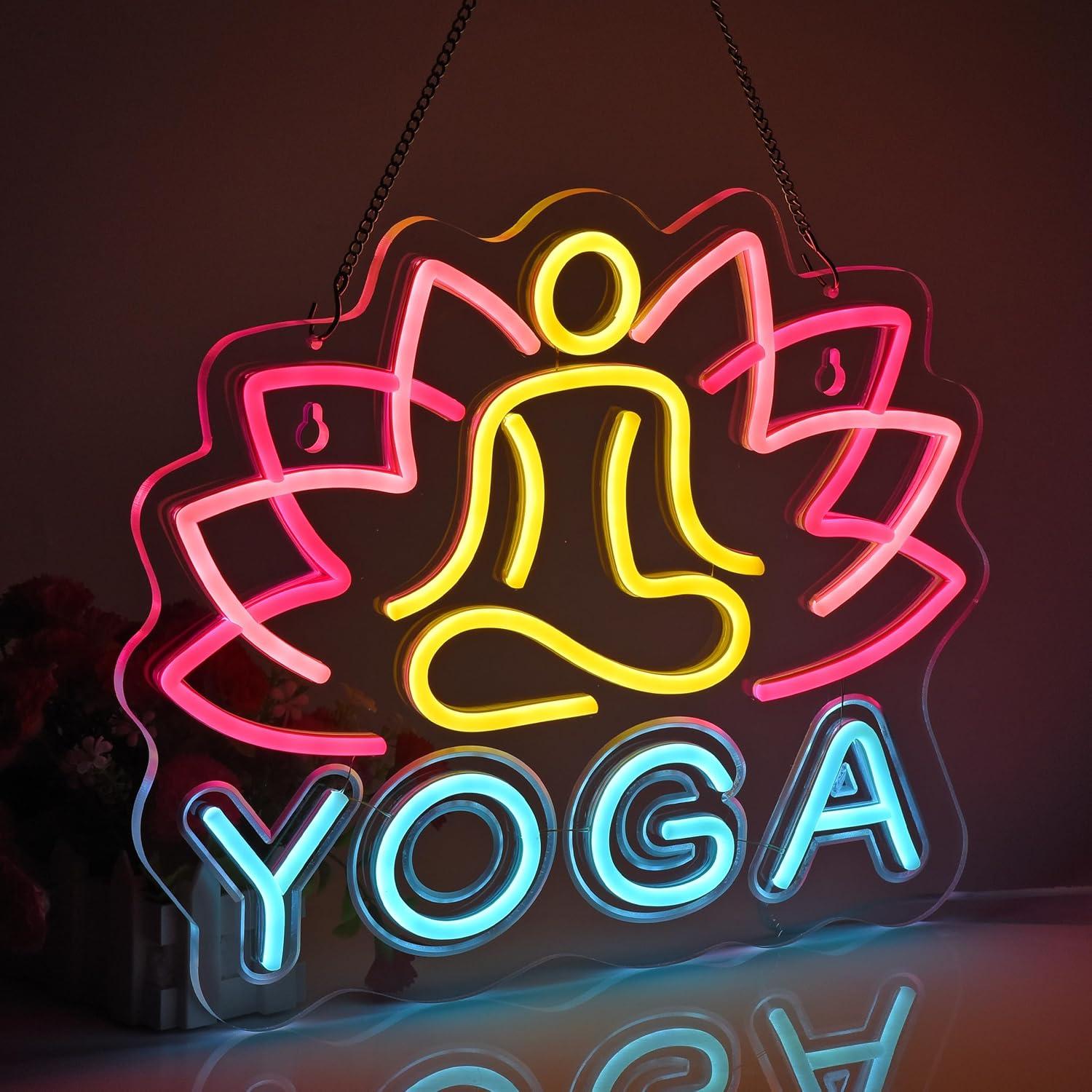 Yoga-Neonschild, Neonlichter,  – Yoga Fitness Club Bewertung und Preis