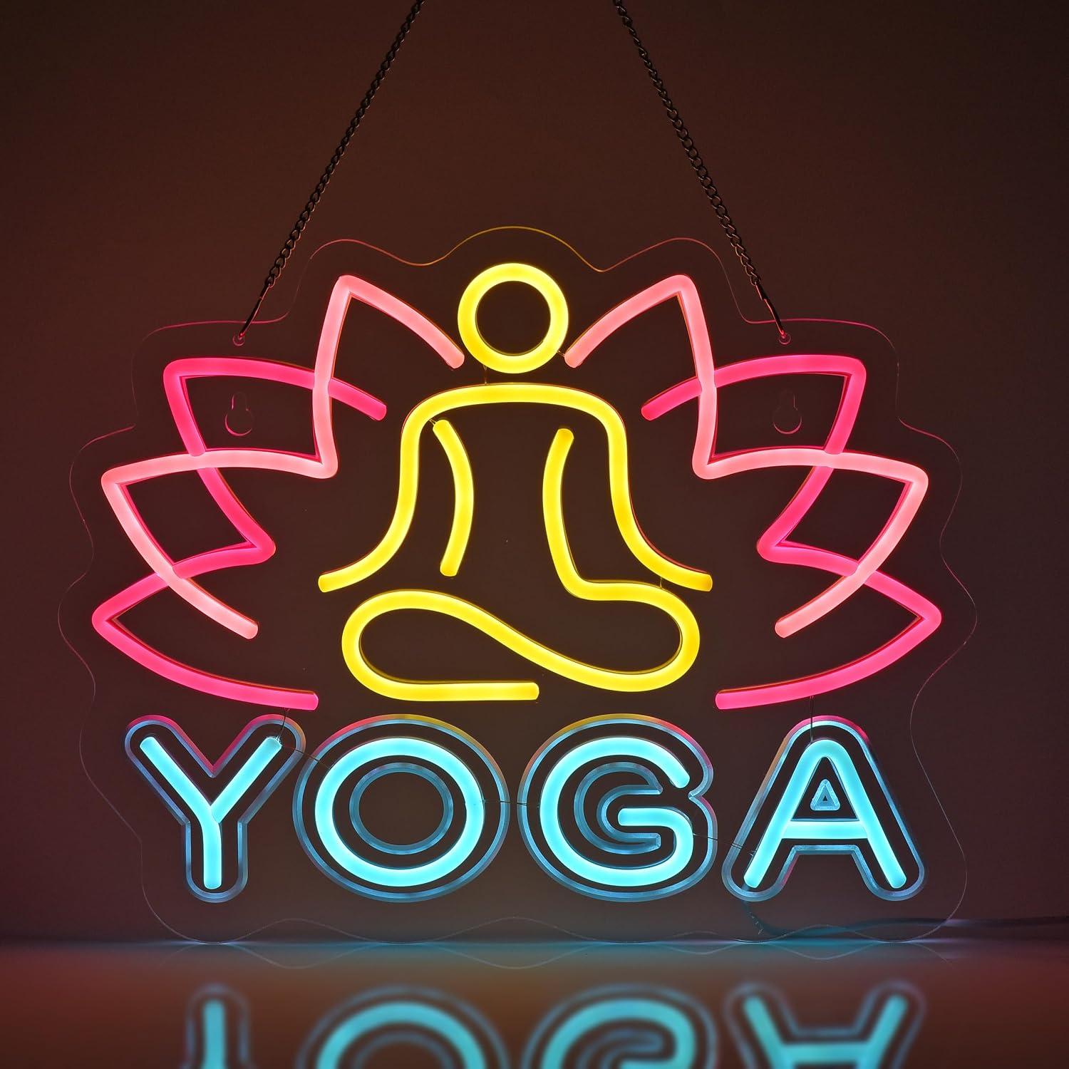 Yoga-Neonschild Dimmbares LED- – Yoga Fitness Club Bewertung und Preis