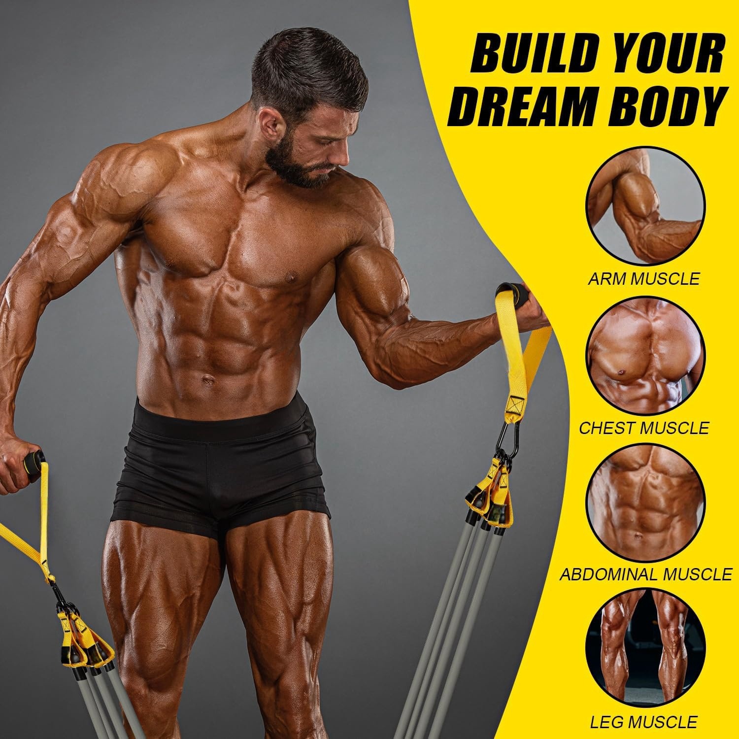 Multifunktionales 12-teiliges  – Suspension Trainer Trx Bewertung und Preis