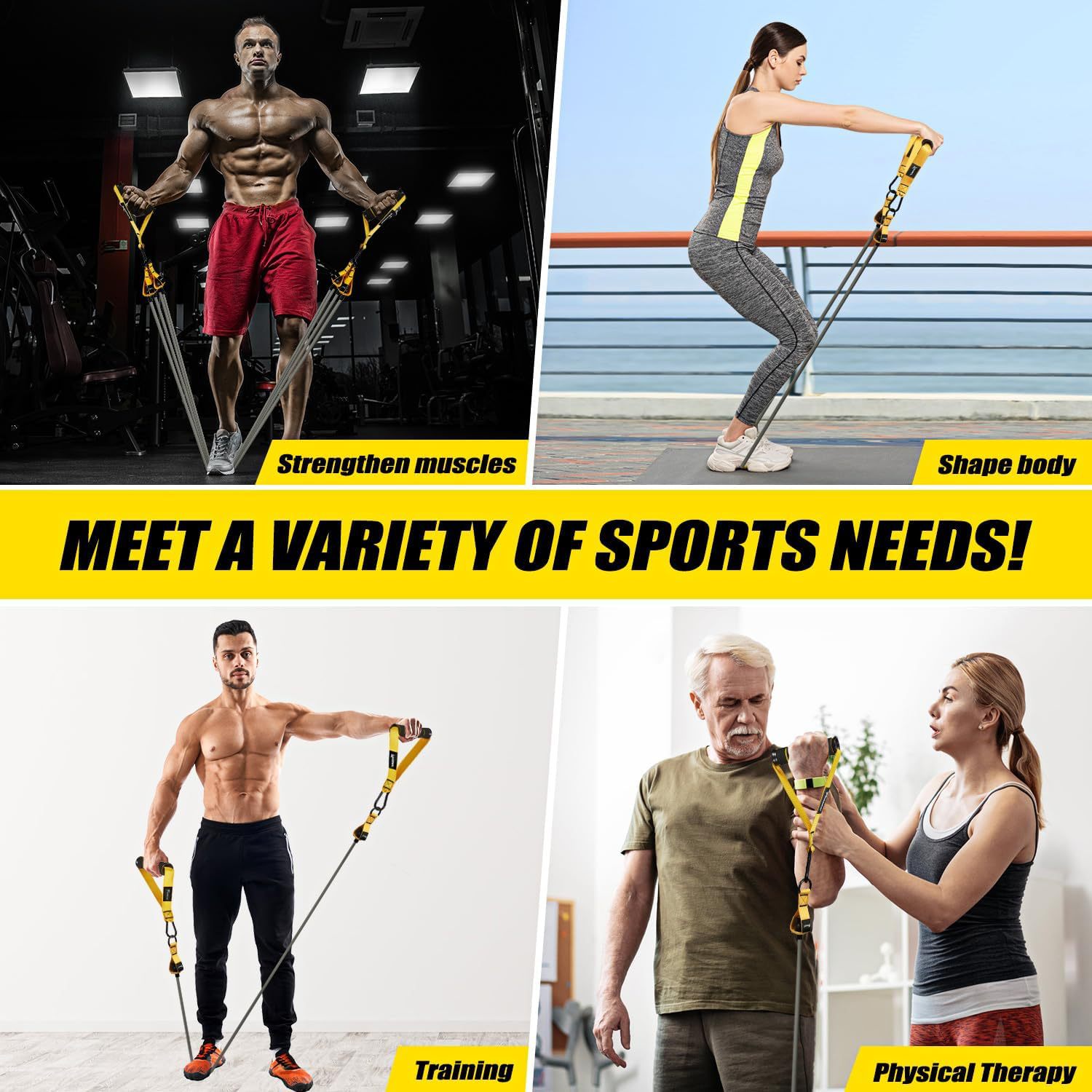 Multifunktionales 12-teiliges  – Suspension Trainer Trx Bewertung und Preis